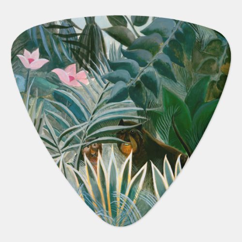 Henri Rousseau _ The Equatorial Jungle Guitar Pick