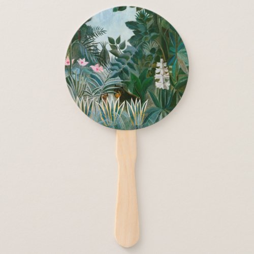 Henri Rousseau _ The Equatorial Jungle Hand Fan