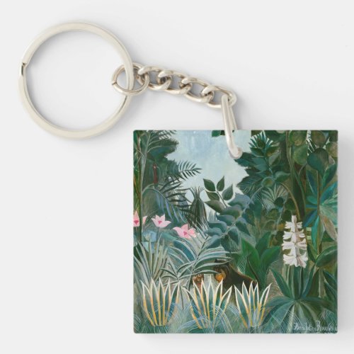 Henri Rousseau _ The Equatorial Jungle Keychain