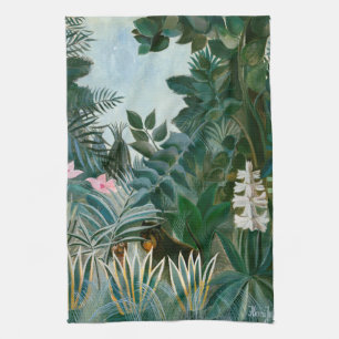 Henri Rousseau - The Equatorial Jungle Kitchen Towel