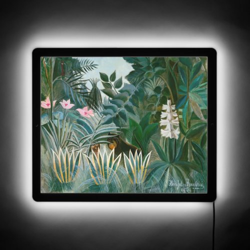 Henri Rousseau _ The Equatorial Jungle LED Sign