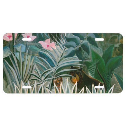 Henri Rousseau _ The Equatorial Jungle License Plate
