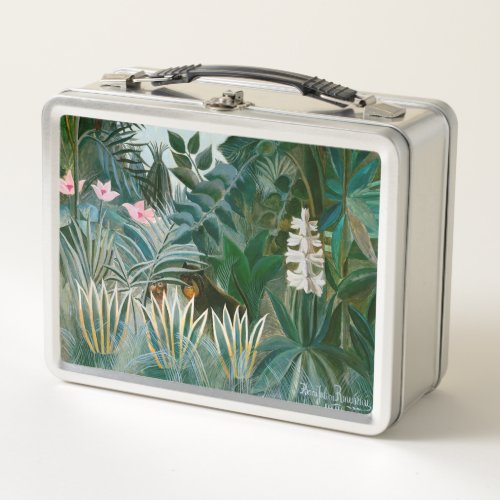 Henri Rousseau _ The Equatorial Jungle Metal Lunch Box