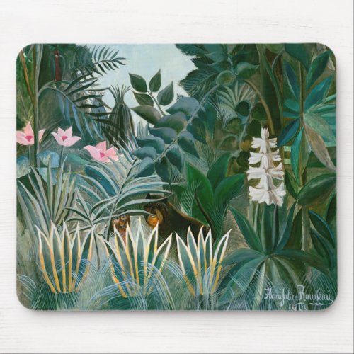 Henri Rousseau _ The Equatorial Jungle Mouse Pad