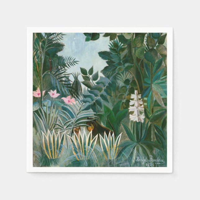 Henri Rousseau - The Equatorial Jungle Napkins (Front)