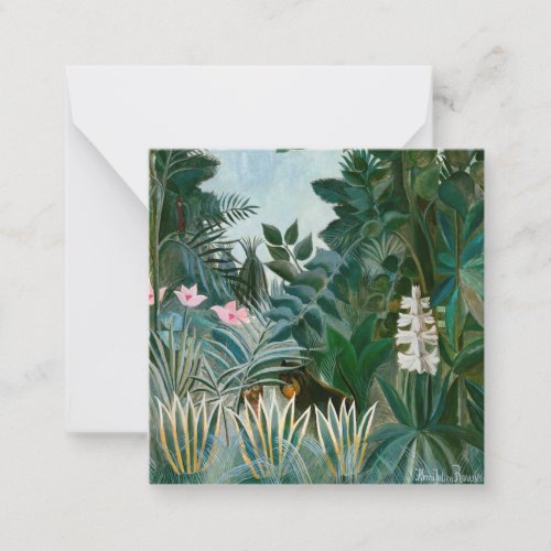 Henri Rousseau _ The Equatorial Jungle Note Card