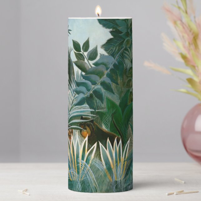 Henri Rousseau - The Equatorial Jungle Pillar Candle (In Situ)