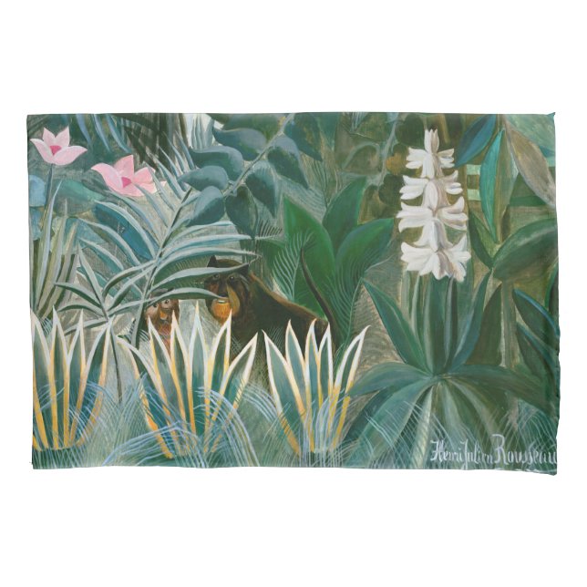 Henri Rousseau - The Equatorial Jungle Pillow Case (Front)