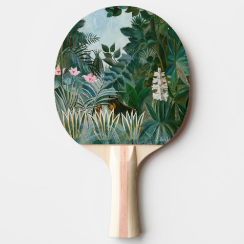 Henri Rousseau _ The Equatorial Jungle Ping Pong Paddle