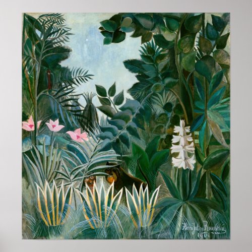 Henri Rousseau _ The Equatorial Jungle Poster