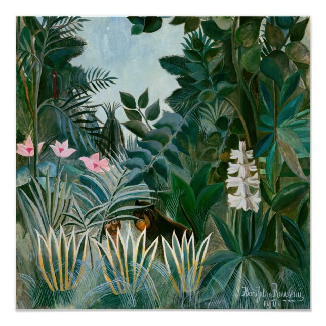 Henri Rousseau - The Equatorial Jungle Poster (Front)