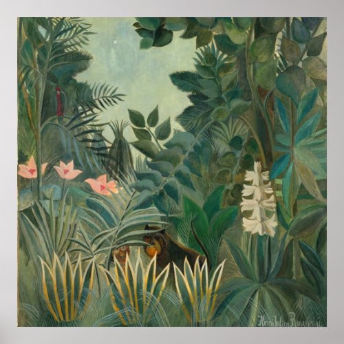 Henri Rousseau The Equatorial Jungle Poster