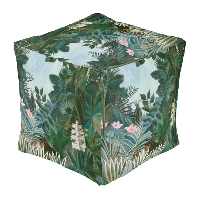 Henri Rousseau - The Equatorial Jungle Pouf (Angled Back)
