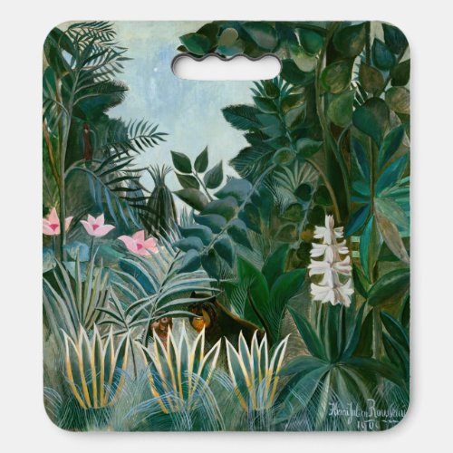 Henri Rousseau _ The Equatorial Jungle Seat Cushion