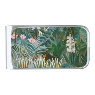 Henri Rousseau - The Equatorial Jungle Silver Finish Money Clip