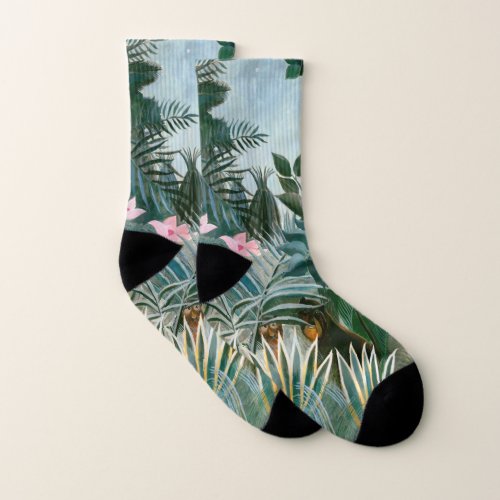 Henri Rousseau _ The Equatorial Jungle Socks