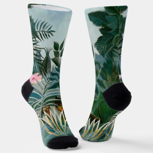 Henri Rousseau _ The Equatorial Jungle Socks