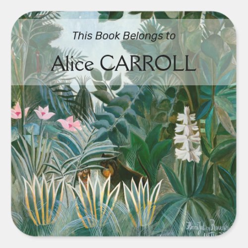 Henri Rousseau _ The Equatorial Jungle Square Sticker