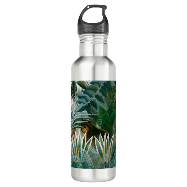 Henri Rousseau - The Equatorial Jungle Stainless Steel Water Bottle (Front)