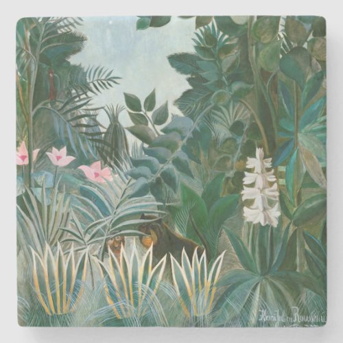 Henri Rousseau _ The Equatorial Jungle Stone Coaster