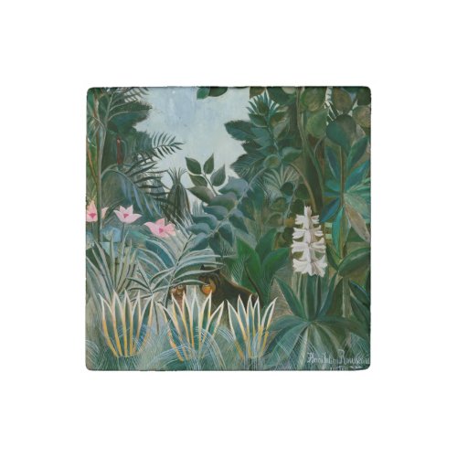 Henri Rousseau _ The Equatorial Jungle Stone Magnet