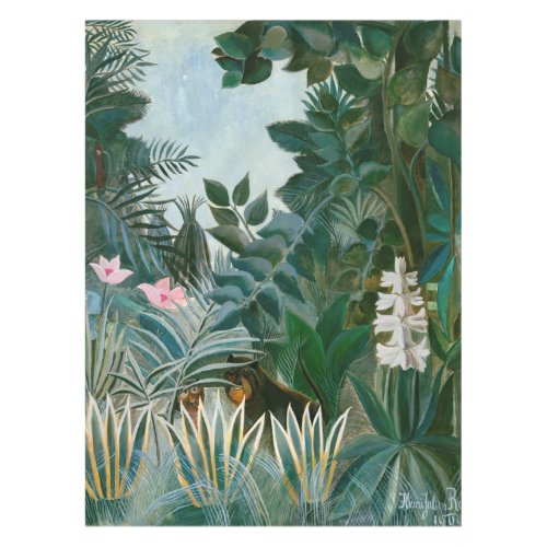 Henri Rousseau _ The Equatorial Jungle Tablecloth