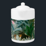 Henri Rousseau - The Equatorial Jungle Teapot<br><div class="desc">The Equatorial Jungle / La Jungle equatoriale - Henri Rousseau (aka Douanier Rousseau), 1909</div>