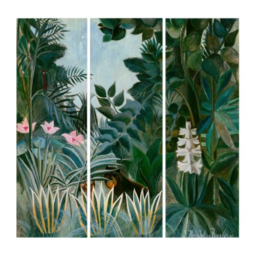 Henri Rousseau _ The Equatorial Jungle Triptych