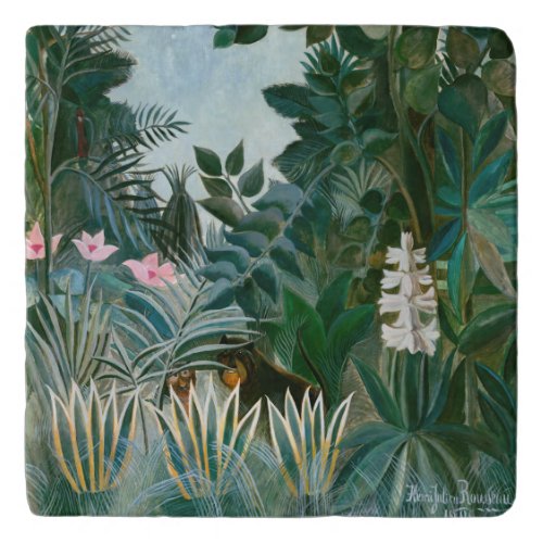 Henri Rousseau _ The Equatorial Jungle Trivet