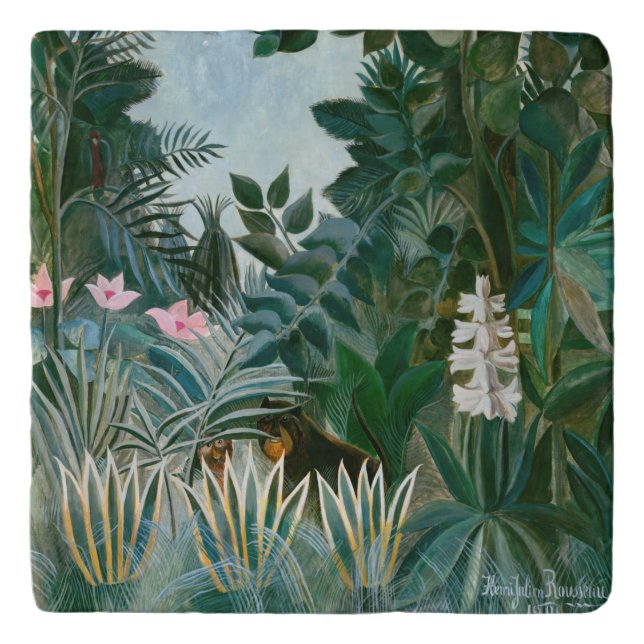 Henri Rousseau - The Equatorial Jungle Trivet (Front)
