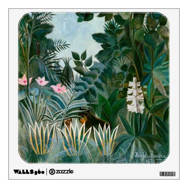 Henri Rousseau - The Equatorial Jungle Wall Decal (Front)