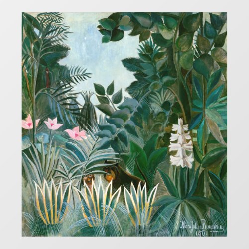 Henri Rousseau _ The Equatorial Jungle Window Cling