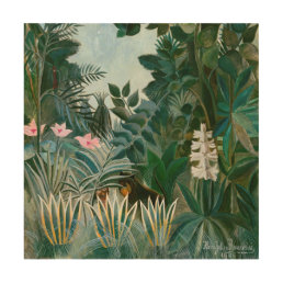 Henri Rousseau - The Equatorial Jungle Wood Wall Art