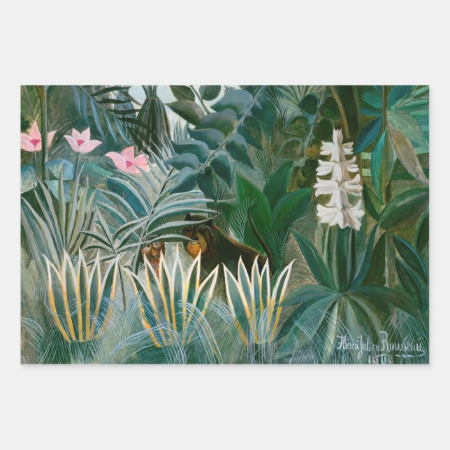 Henri Rousseau - The Equatorial Jungle Wrapping Paper Sheets (Front)
