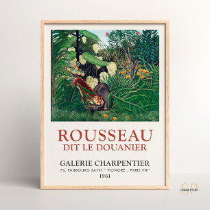 Henri Rousseau The Fight Between Tiger And Buffalo Poster