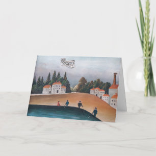 Henri Rousseau - The Fishermen and the Biplane Card