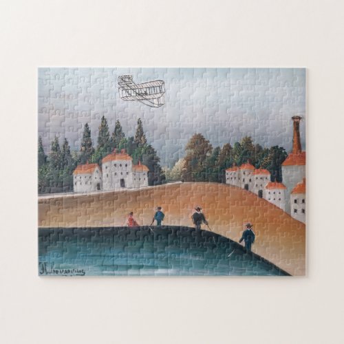Henri Rousseau _ The Fishermen and the Biplane Jigsaw Puzzle