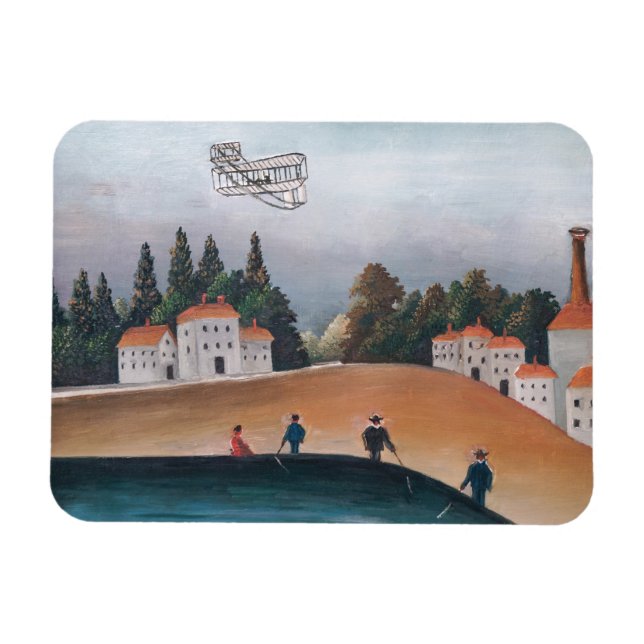 Henri Rousseau - The Fishermen and the Biplane Magnet (Horizontal)