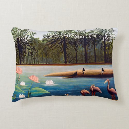 Henri Rousseau _ The Flamingoes Accent Pillow