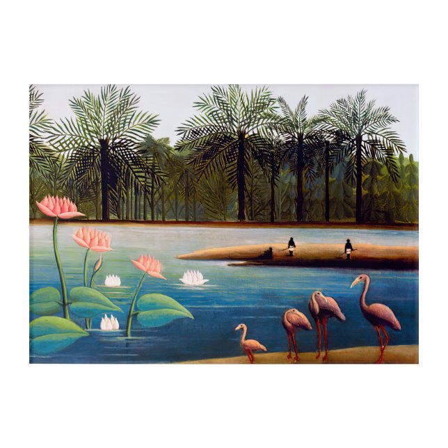 Henri Rousseau - The Flamingoes Acrylic Print (Front)
