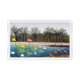 Henri Rousseau - The Flamingoes Acrylic Tray