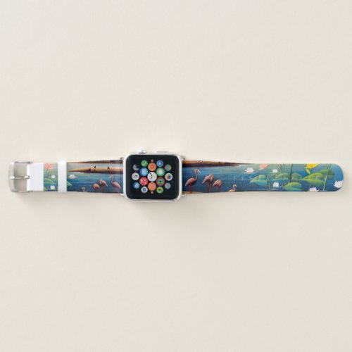 Henri Rousseau _ The Flamingoes Apple Watch Band