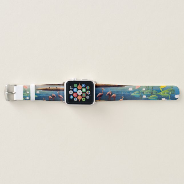 Henri Rousseau - The Flamingoes Apple Watch Band (Front)