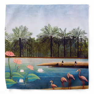 Henri Rousseau - The Flamingoes Bandana