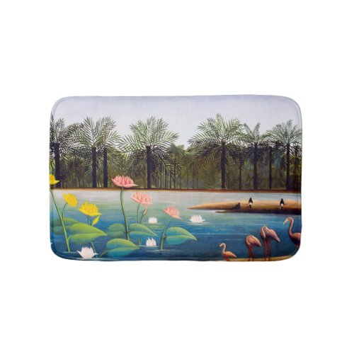 Henri Rousseau _ The Flamingoes Bath Mat