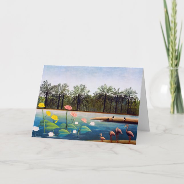 Henri Rousseau - The Flamingoes Card (Front)