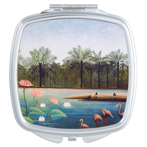 Henri Rousseau _ The Flamingoes Compact Mirror