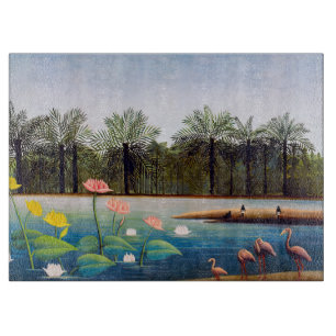 Henri Rousseau - The Flamingoes Cutting Board