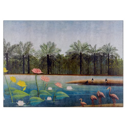 Henri Rousseau _ The Flamingoes Cutting Board