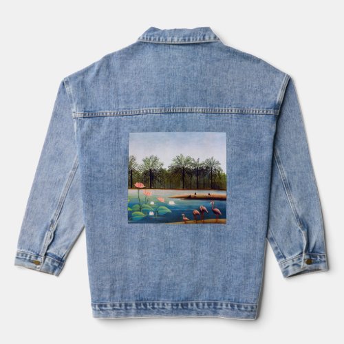 Henri Rousseau _ The Flamingoes Denim Jacket